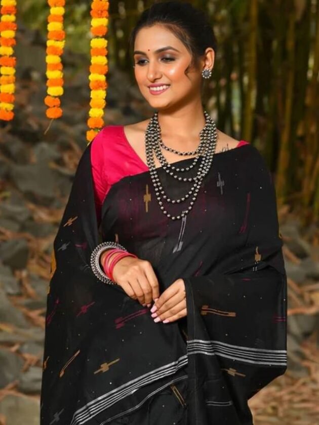 Black Cotton Sarees