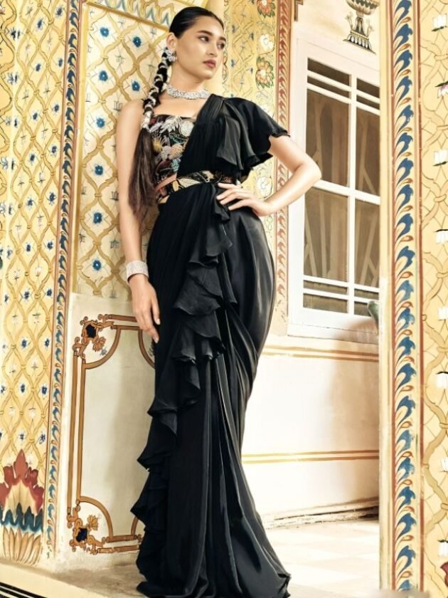 Black Ready to Wear Saree