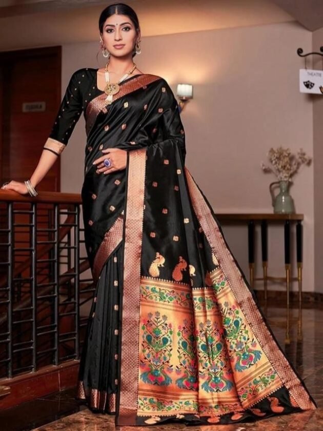 Black Silk Saree