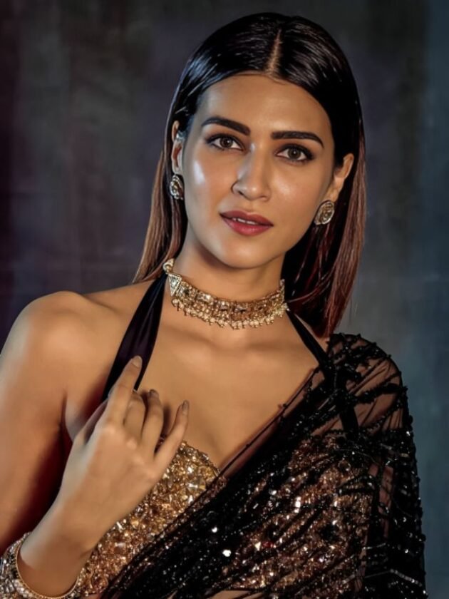 Kriti Sanon Actress in Black Net Saree