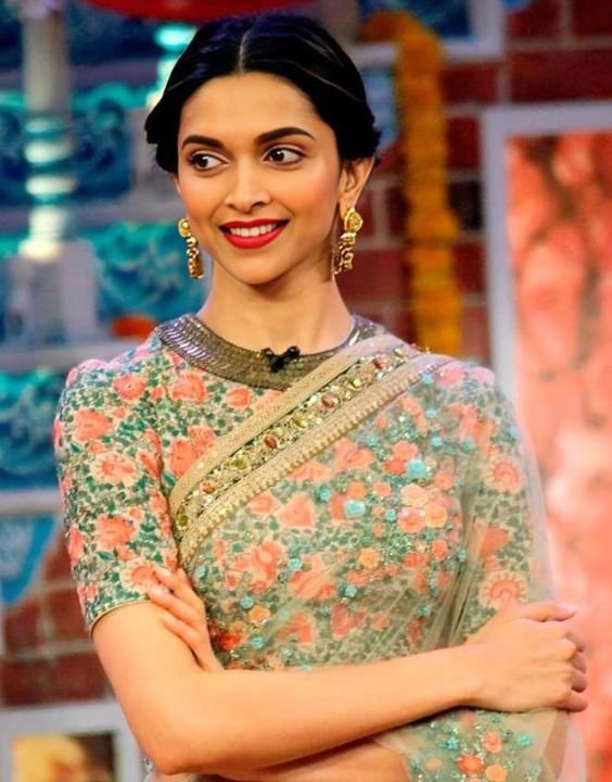 Deepika Padukone in Floral Blouse