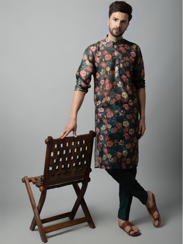 13 Trending Mens Printed Kurtas from Surat to Buy Online