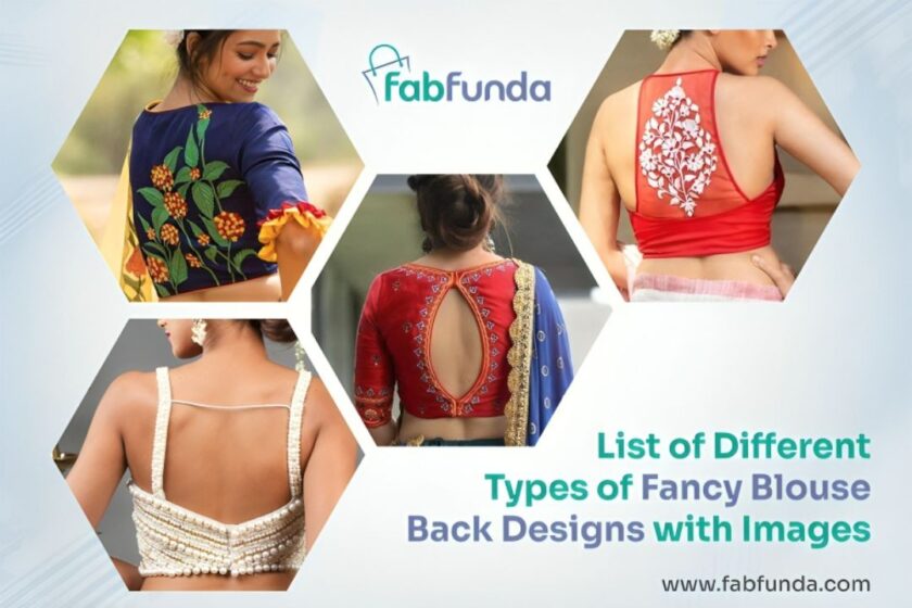 List of Different Types of Fancy Blouse Back Designs with Images