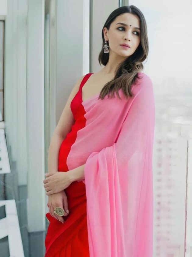 Alia Bhatt in Saree Designed by Manish Malhotra