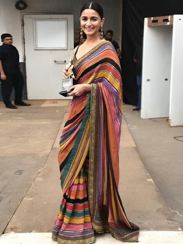 Alia Bhatt in Saree Multicolor