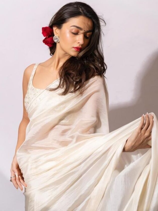 Alia Bhatt in White Saree