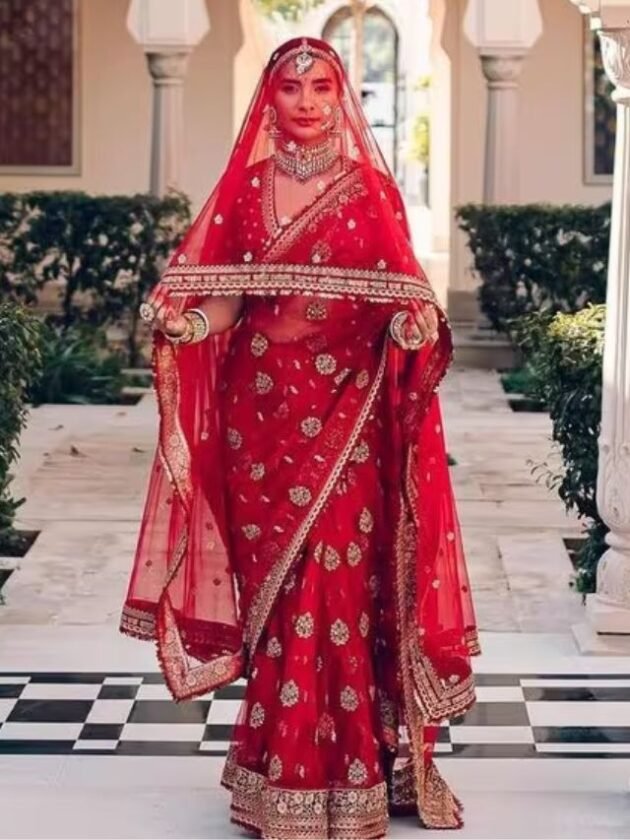 Patralekha’s Wedding Look in Designer Wedding Banarasi Saree