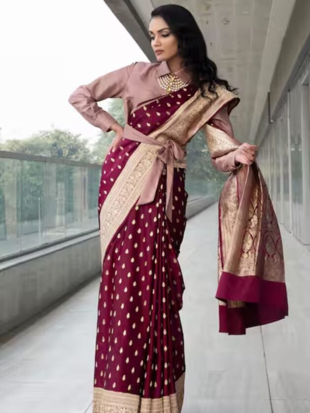 Pair Banarasi Saree with A Shirt