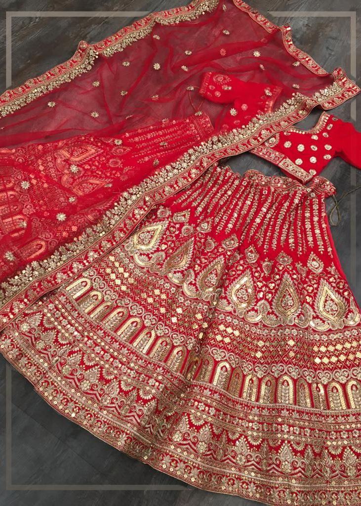 Buy Maya Bridal Lehenga Choli red at Rs. 6299 online from Fab Funda ...