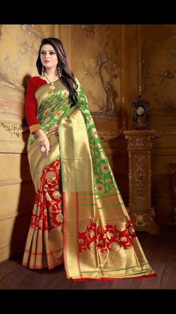 Banarasi Sarees - Upto 50% to 80% OFF on Pure Banarasi Silk Sarees Online  at Best Prices In India | Flipkart.com