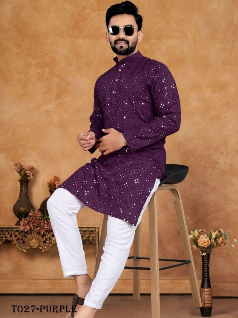 Purple kurta pajama sale