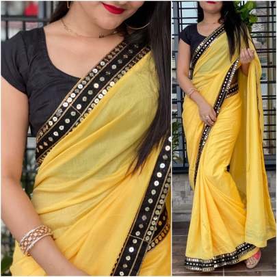 Designer Vichitra Silk Saree For Women