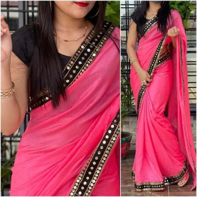 Designer Vichitra Silk Saree For Women