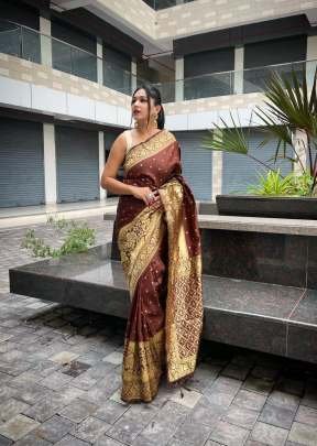 Radha Brown kanjivaram saree