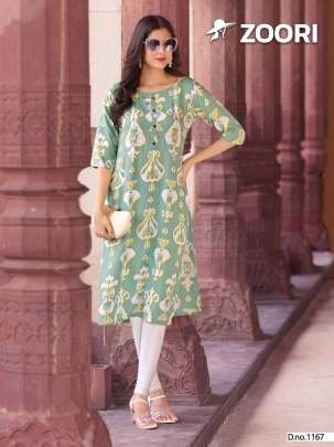 Akshara Vol 28 Beautiful Printed Rayon Kurtis By Zoori Brand
