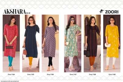 Akshara Vol 28 Beautiful Printed Rayon Kurtis By Zoori Brand
