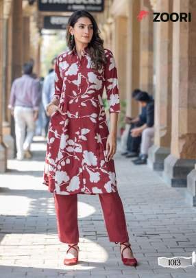 Alexa Vol 3 Floral Printed Regular Wear Wester Kurti Set By Zoori Brand