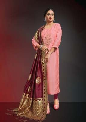 Alishka Fashion Brand Occasion Vol 3 Designer Silk Kurtis With Banarasi Dupatta