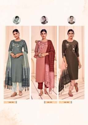 Alishka Fashion Present Celebration Silk Hand Work Kurtis Set