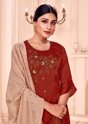 Alishka Fashion Present Celebration Silk Hand Work Kurtis Set