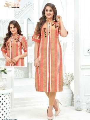 Alishka Fashion Present Zara Regular Wear Embroidery Kurtis