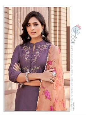 Anieya Brand Present Eliza Vol 1 Viscose Embroidered Kurtis Pant Dupatta