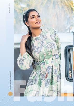 Anju Fabrics Attitude Vol 2 Western Printed Midi Dress