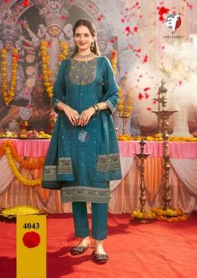 Palki Vol 4 By Anju Fabrics Muslin Hand Work Readymade Suit