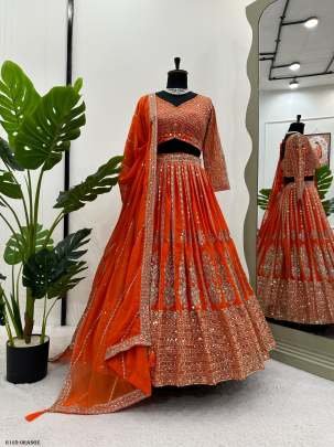 Attractive Wedding Designer Georgette Lehenga Choli