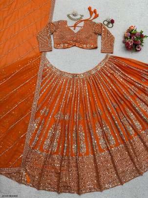 Attractive Wedding Designer Georgette Lehenga Choli