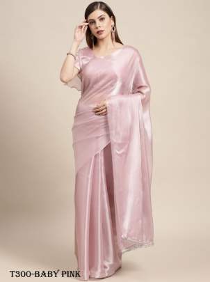 Beautiful Baby Pink Jimmy Silk Special Saree