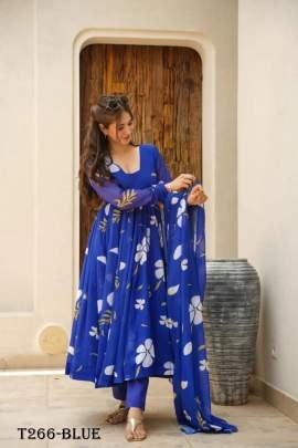 Beautiful Desiner Blue Georgette Suit Set