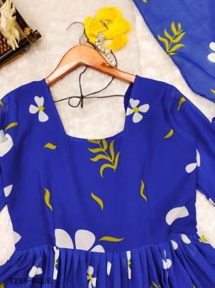 Beautiful Desiner Blue Georgette Suit Set