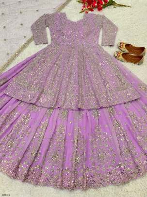 Beautiful Embroidered Georgette Pakistani Lehenga