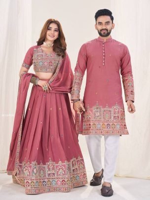 Beautiful Pink Lehenga choli and kurta set 