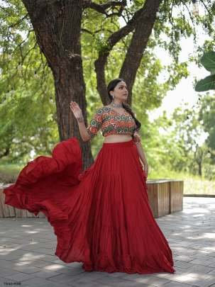 Beautiful Pink Readymade Rayon Lehenga Choli