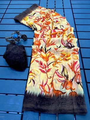 Beautiful WETLEES Fancy Printed saree