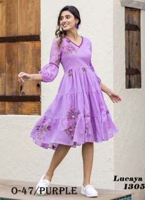 Beautiful Flower Digital Pattern Lining Purple Short Dress