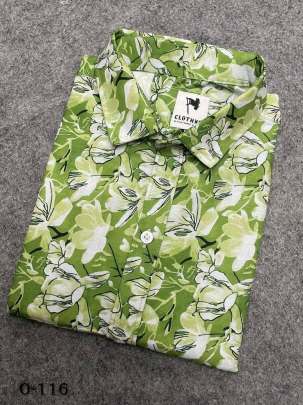 New Design Pista Green Cotton Shirt