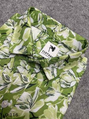 New Design Pista Green Cotton Shirt