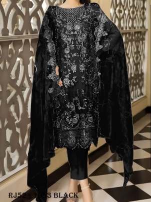 Black  Fox Georgette Pakistani Suit