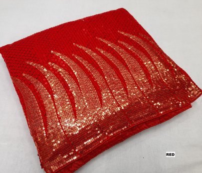 Bollywood BlockBuster 60 gram Georgette Red Sequence Saree