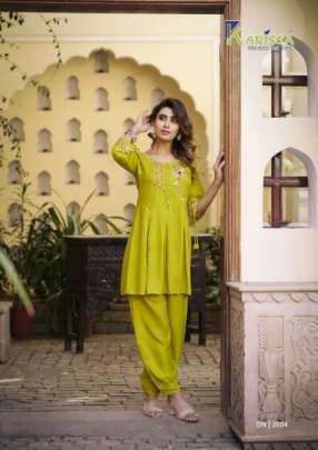 Celina Vol 2 Hand Work Viscose Rayon Kurtis Set By Karissa