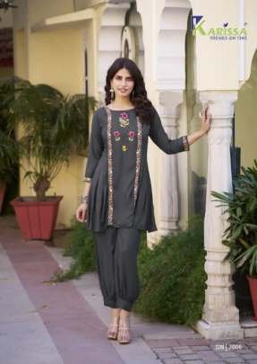 Celina Vol 2 Hand Work Viscose Rayon Kurtis Set By Karissa