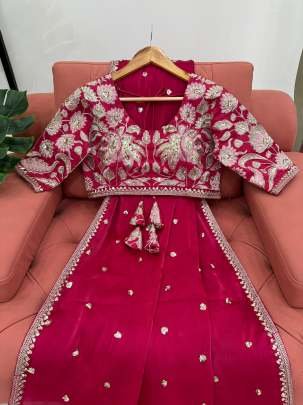 Cherry Exclusive Heavy Look Jimmy Chu Saree With Sequence Work