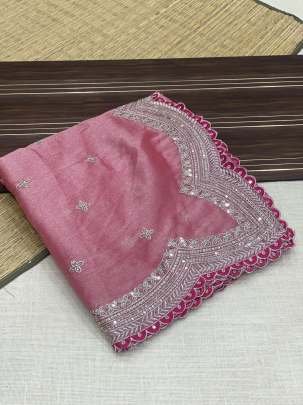 Chery Heavy Designer Full Embroidery Work Sitara Simar Saree