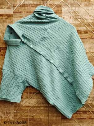 Cotton Mens Aqua color shirt