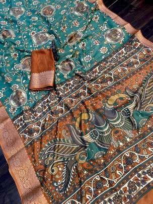 Designer Heavy Mul Cotton Saree With A Jacquard Border