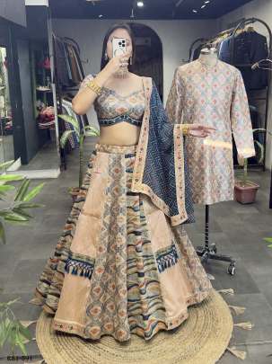 Designer Wedding Mulberry Lehenga Choli