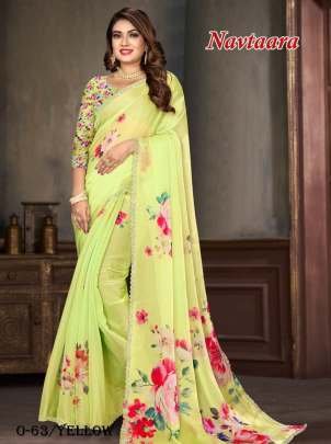 Diamond Work Jimmy Choo Yellow Saree